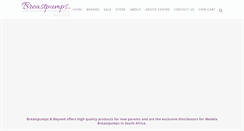Desktop Screenshot of breastpumps.co.za